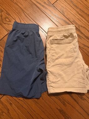 GAP Two-Pack Kids Pull-On Shorts in Blue and Tan